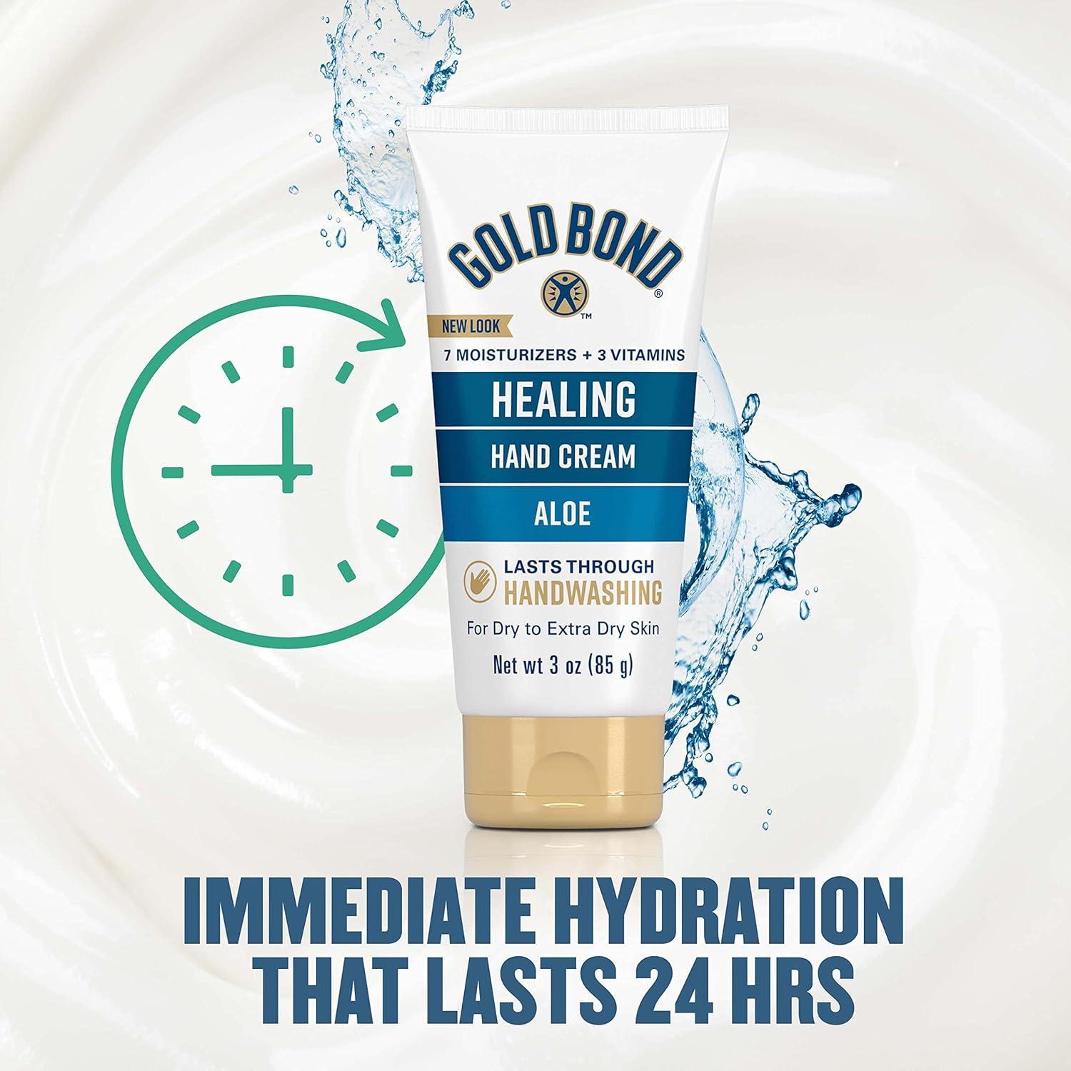 imageGold Bond Healing Hand Cream With Aloe Hand Lotion for Dry Skin That Lasts Through Handwashing 3 oz Pack of 21 Count Pack of 1