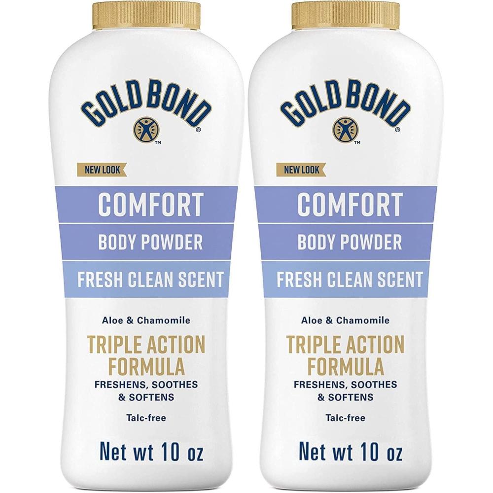 imageGold Bond Comfort Body Powder 10 oz TalcFree Fresh Clean Scent With Aloe ampamp Chamomile10 Ounce Pack of 2