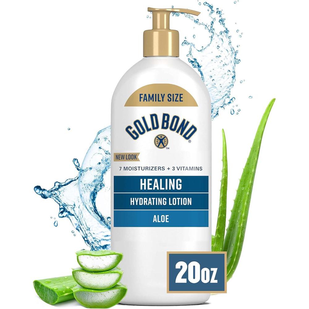 imageGold Bond Healing Hydrating Lotion 20 oz with Aloe Moisturizes Immediate 24Hour Hydration20 Ounce Pack of 1