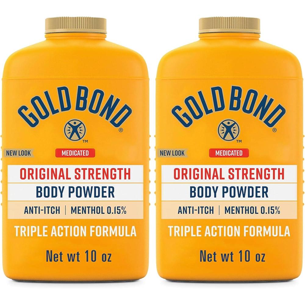 imageGold Bond Medicated Original Strength Body Powder 10 oz TalcFree AntiItch Absorbs ampamp Cools10 Ounce Pack of 2