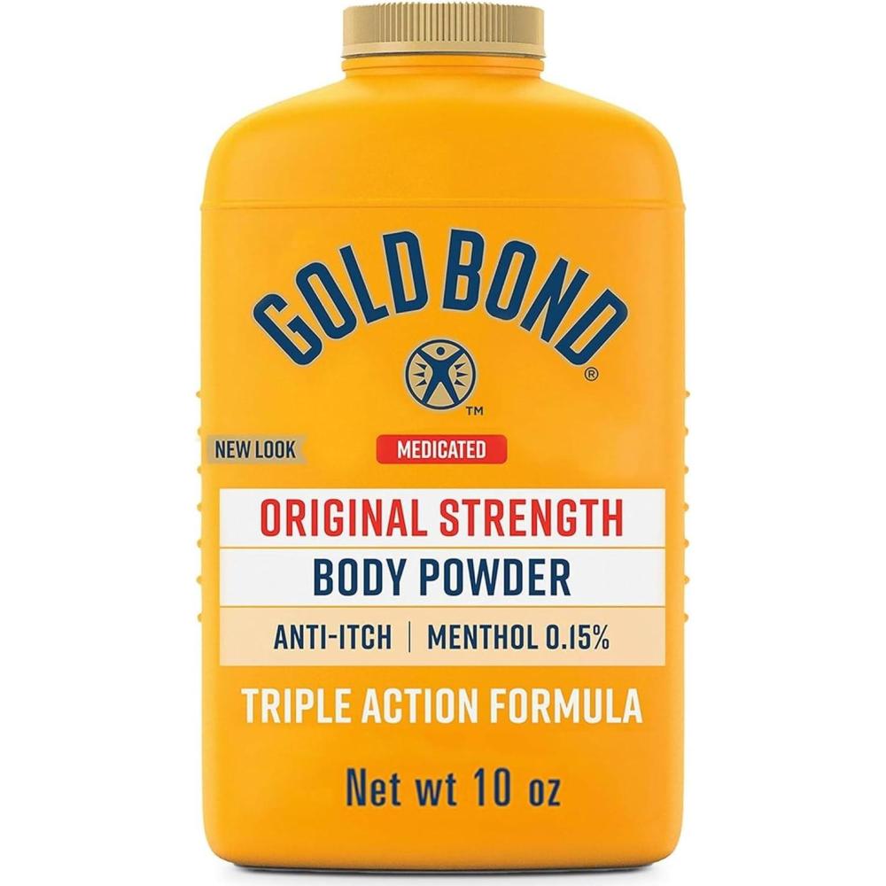 imageGold Bond Medicated Original Strength Body Powder 10 oz TalcFree AntiItch Absorbs ampamp Cools10 Ounce Pack of 3
