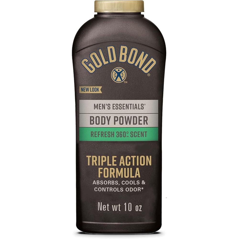 imageGold Bond Mens Essentials TalcFree Body Powder 10 oz Refresh 360 Scent Wetness Protection10 Ounce Pack of 1