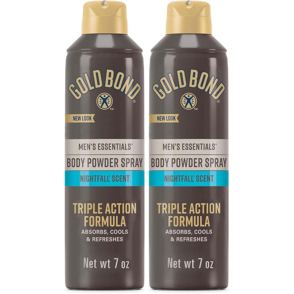 imageGold Bond Mens Essentials TalcFree Body Powder 10 oz Refresh 360 Scent Wetness Protection7 Ounce Pack of 2